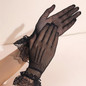 1 Pair Elegant Lace Short Gloves Solid Color Breathable Elastic Gloves For Tea Party Night Prom Wedding Bridal Gloves Accessories — image 10 of 10
