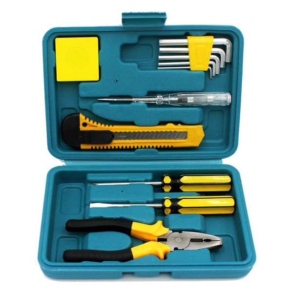 12-Piece Home Tool Kit with Pliers and Screwdrivers | Compact Household Toolbox Set — image 1 of 8