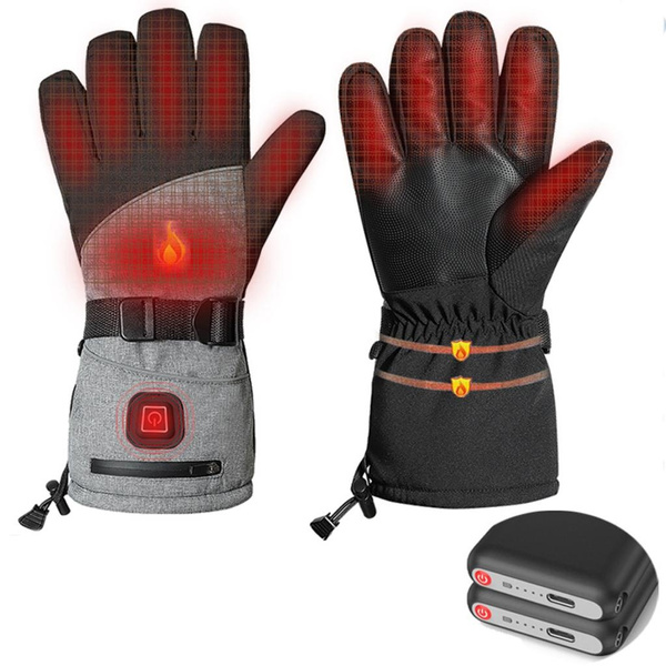 Electric Heated Warm Gloves Waterproof Snow Ski Gloves Snowboarding Gloves — image 1 of 13