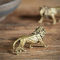 3D Mini Lion Casting Animal Figurine Retro Style Metal Sculpture Home Office Room Desktop Decoration Collect Ornaments Gift — image 7 of 9