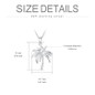 Natural Diamond Palm Tree Necklace for Women, Sterling Silver/10K/14K Solid Gold Diamond Palm Tree Pendant Necklace Hawaii Vacation Jewelry Birthday Mothers Day Gifts Color F-G/Clarity I1-I2 — image 8 of 8