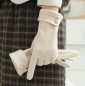 1 pair of thermal gloves, suitable for girls in winter, velvet, windproof and cold-proof temperament, elegant touch-screen split-finger gloves, left and right hands — image 22 of 22