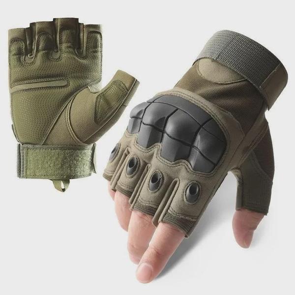 Tactical Gloves for Men - Outdoor Grip, Cut-Resistant Half-Finger Military & Riding Gloves — image 1 of 10