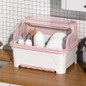 Oversized Kitchen Dish Rack with Drainer and Lid – Utensil and Plate Drying Storage Cabinet — image 5 of 7