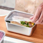 6/12/18PCS Stainless Steel Baking Pan with Clear Lid, Rectangular Metal Bakeware Tray for Oven Roasting, Bread, Cakes, Meal Prep, Reusable Food Storage Container, Dishwasher Safe Baking Tray for Kitchen Cooking — image 16 of 18