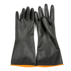 14-inch Rubber Waterproof Cleaning Washing Gloves  Industrial Acid Wear Gloves — image 3 of 11