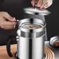 1pc Home Kitchen Container With Strainer Easy To Holding When Need Stainless Steel Made For Storage Cooking Oil And Grease 1.8L/ 60 Oz — image 4 of 11