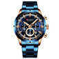 Herr Top Brand Luxury Blue Steel Quartz Chronograph Luxury Men Watch Blue Steel Men'S Watch Blue Dial — image 19 of 22
