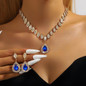Sparkling Diamond Earrings and Necklace Set for Women | Luxury Evening Party Jewelry — image 14 of 15