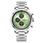 Men's Chronograph Watch, 43.5MM Large Dial Pilot Watch with Slide Rule Bezel, Stainless Steel Band Quartz Wristwatch, Date Display, Daily Water Resistant, Luxury Business Sport Watch for Men — image 25 of 36