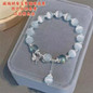 Moonstone Butterfly Bracelet for Women | Grey Moonstone Beaded Charm Bracelet | Dainty Boho Student Jewelry — image 8 of 8