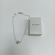 XIXYANGRIU Necklaces [jewellery] Silver Chain Necklace with Exquisite Pendant, Fashion Jewelry with Gift Box — image 3 of 8