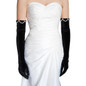 Classical French Black Gloves Velvet Gloves Armwear for Evening Party Wedding — image 4 of 12
