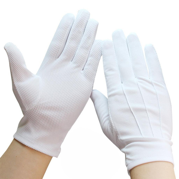 Nonslip Dotted Gloves Short Etiquette Gloves for Jewelry Inspection Formal Use — image 1 of 12