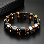 Double Hematite Tiger's Eye Bracelets Men Tiger Eye & Hematite Charm Bracelets for Women Natural Energy Stone Bracelet Jewelry — image 15 of 16