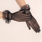 1 Pair Elegant Lace Short Gloves Solid Color Breathable Elastic Gloves For Tea Party Night Prom Wedding Bridal Gloves Accessories — image 9 of 10
