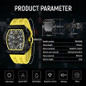 Mens Luxury Watch Watches For Men 50M Waterproof Japanese Quartz Movement Tonneau Stainless Steel Case Sapphire Glass With Chronograph Date Function Cool Unique Fashion Gift Watch — image 8 of 8
