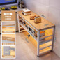 Multifunctional Kitchen Storage Cabinet with Microwave Stand and Cutting Board — image 29 of 58