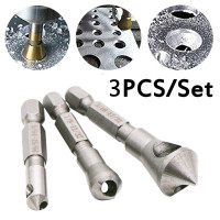 3/15pcs Countersink Deburring Tool Set Drill Bits 1/4 Hex Shank Chamfer Wood Countersink Deburring Drill Bit Tool 5/64 1/8 3/16 — image 2 of 13