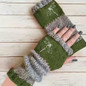 Autumn and winter heart-shaped contrasting color retro warm fashion finger gloves — image 35 of 42
