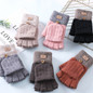 Cotton Gloves Stretchy Mittens Adult Plush Half&Full Finger Gloves with Flip Top Knitted Warm Gloves for Cold Weather ETE — image 6 of 19