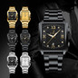 Men's Fashion Binbond Gold Men's Watches Luxury Original Stainless Steel Waterproof Square Male Wristwatches Clock Relogio Masculino 2023 Uhren Herren Gold Watch for Men — image 20 of 22