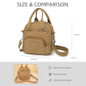 Women's Shoulder Bag, Multi-compartment Tote, Nylon Crossbody Bag, Casual Commuter Bag — image 6 of 8