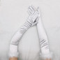 Fashion Gloves Female Elegant Solid Etiquette Gloves Wedding Party Long Gloves — image 9 of 15