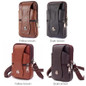 Men Leather Waist Bag, Multifunction Fanny Pack, Large Capacity Belt Bag,Brown Shoulder Bags Crossbody Bags,Multi-layer Buckle Mobile Phone Bag — image 7 of 20