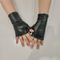 Punk Style Fingerless Gloves Windproof PU Nightclub Fashion Accessory — image 5 of 10
