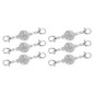 6PCS/12PCS Magnetic Jewelry Clasps with Lobster Clasp, Strong Magnetic Rhinestone Clasps for Jewelry Making Necklace Bracelet Connector and Extender — image 13 of 18