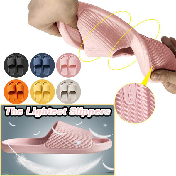 Slippers Soft Slide Sandals for Women Men Non-Slip Shower Shoes Bath Slippers Summer Beach Slides — image 1 of 21