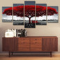 Five Panels Sunset Tree Modern Abstract Red Green Mysterious Wall Art Canvas Posters Prints unframed Wall Pictures Paintings Artwork Posters for Home Living Room Bedroom Decorations — image 4 of 11