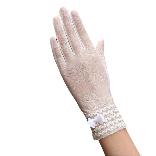 Sun Protection Gloves for Women: Breathable Lace Driving Gloves with Touchscreen Fingertips — image 1 of 39