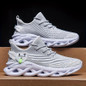 Men's fashion breathable lace-up knitted sneakers, various colors, casual outdoor running and walking shoes, lightweight men's shoes — image 7 of 16
