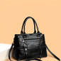 Vintage-Style Women’s Satchel Purse - Multi-Layer Crossbody Handbag with Detachable Strap,, Zip Closure, Available in Deep Brown/Grey/Yellow/Black — image 8 of 10