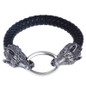 Men Stainless Steel Leather Bracelets Men Jewelry Male Wolf Head Charms Bracelets Bangles Wristband Bracelet — image 8 of 8