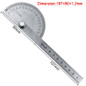 Stainless Steel Round Head 180 degree Protractor Angle Finder Rotary Measuring Ruler Machinist Tool 10cm Craftsman Ruler — image 10 of 13