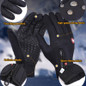 1 Pair Winter Warm Glove Outdoor Non-slip Touching Screen Gloves For Sport Bike Riding Waterproof Ski Gloves Bikes Motorcycle Gloves — image 27 of 43