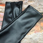 Black Long Fingerless Gloves PU Leathers Punk Gloves Thimb Hole Mittens — image 10 of 12