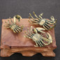 3 Styles Available Brass Crab Small Statue Ornaments Retro Animal Miniatures Figurines Office Desk Decorations Home Decor Crafts — image 4 of 12