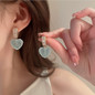 Arrival Trendy Lovely Pink Heart Dangle Earrings For Women Fashion Cute Sweet Crystal Jewelry Girl Gifts 4Color — image 5 of 11