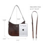 Leather Shoulder Bag for Women Stylish Crossbody Purse with Multi Pockets Work Travel Bag — image 5 of 9