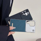 Luxury Splicing Leather Magnetic Plating Frameless Phone Case For Samsung S24 S25 Plus S22 S23 Ultra Borderless Protective Cover — image 6 of 17
