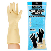 Cleaning Gloves Case Of 1 Rubber 22 Mil Household Gloves Chemical-Resistant Puncture-Resistant Abrasion-Resistant Yellow — image 2 of 8