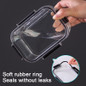 PP Food Storage Box Plastic Transparent Container Set with Lid Leakproof Kitchen Storage Bottle Jar Dry Food Jar Stackable Organizer Box for Freezer,Dishwasher, Oven, Microwave,Leftovers — image 18 of 36