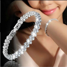 2019 Fashion Bracelet Woman 925 Sterling Silver Crystal Diamond Bracelets Gifts — image 3 of 11