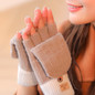Cotton Gloves Stretchy Mittens Adult Plush Half&Full Finger Gloves with Flip Top Knitted Warm Gloves for Cold Weather ETE — image 13 of 19