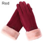 1 Pair Winter Warm Soft Comfortable Suede Wool Gloves Touch Screen Full Finger Gloves Outdoor Sports Gloves Furry Gloves Winter Cold Gloves — image 12 of 13