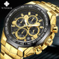 Marque De Luxe Pour Hommes WWOOR Montres De Sport Hommes Mode Casual Dress Golden Chronograph Watch Homme Big Dial Homme Montre-bracelet Relogio Masculino — image 4 of 21